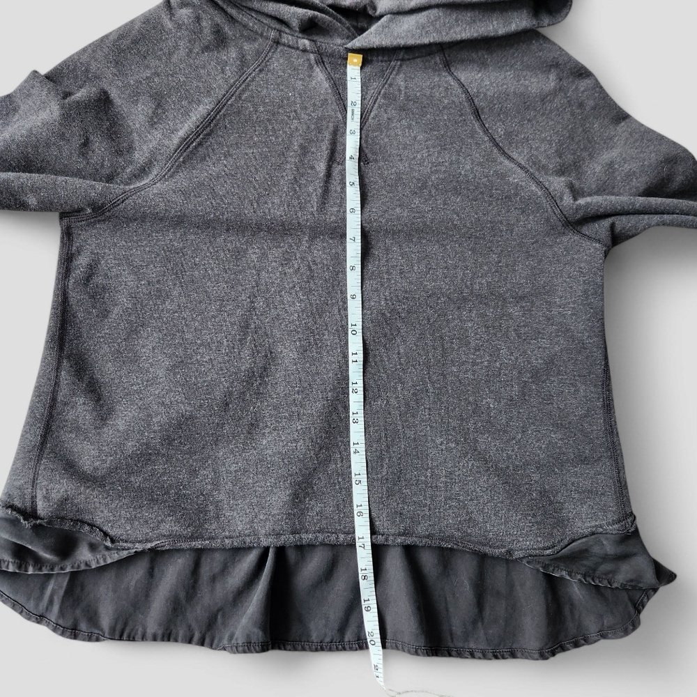Lululemon Pull Me Over Hoodie Hooded Sweatshirt Heathered Dark Fairy Black Sz M - Picture 7 of 10